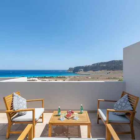 Aegean Blue View With Private Pool And Seaview Villa Líndos