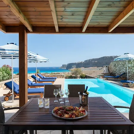 Aegean Blue View With Private Pool And Seaview * Líndos